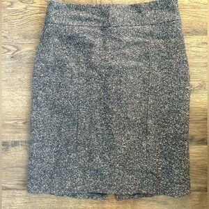 Banana Republic MadMen gray white textured pencil skirt midi size 6